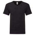 Black - Front - Fruit Of The Loom Mens Original V Neck T-Shirt