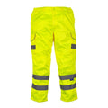 Yellow - Front - Yoko Mens Hi-Vis Cargo Trousers With Knee Pad Pockets