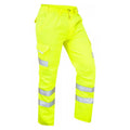 Yellow - Back - Yoko Mens Hi-Vis Cargo Trousers With Knee Pad Pockets