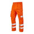 Orange - Back - Yoko Mens Hi-Vis Cargo Trousers With Knee Pad Pockets