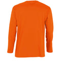 Orange - Back - SOLS Mens Monarch Long Sleeve T-Shirt
