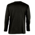 Deep Black - Side - SOLS Mens Monarch Long Sleeve T-Shirt