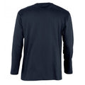 Navy - Back - SOLS Mens Monarch Long Sleeve T-Shirt