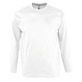 White - Front - SOLS Mens Monarch Long Sleeve T-Shirt