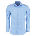 Light Blue - Front - Kustom Kit Mens Long Sleeve Tailored Poplin Shirt