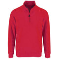 Red - Front - SOLS Mens Stan Contrast Zip Neck Sweatshirt