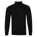 Black - Front - SOLS Mens Stan Contrast Zip Neck Sweatshirt