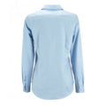 Sky Blue - Side - SOLS Womens-Ladies Brody Herringbone Long Sleeve Shirt