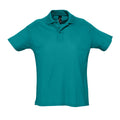 Duck Blue - Front - SOLS Mens Summer II Pique Short Sleeve Polo Shirt