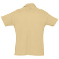 Sand - Back - SOLS Mens Summer II Pique Short Sleeve Polo Shirt