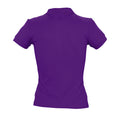 Dark Purple - Pack Shot - SOLS Womens-Ladies People Pique Short Sleeve Cotton Polo Shirt