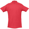 Red - Back - SOLS Mens Spring II Short Sleeve Heavyweight Polo Shirt