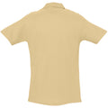 Sand - Back - SOLS Mens Spring II Short Sleeve Heavyweight Polo Shirt
