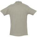 Khaki - Back - SOLS Mens Spring II Short Sleeve Heavyweight Polo Shirt