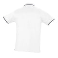 White-Navy - Back - SOLS Mens Practice Tipped Pique Short Sleeve Polo Shirt