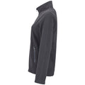 Charcoal - Side - SOLS Womens-Ladies Norman Fleece Jacket