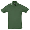 Green-White - Front - SOLS Mens Practice Tipped Pique Short Sleeve Polo Shirt