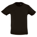 Deep Black - Front - SOLS Childrens Kids Milo Organic T-Shirt