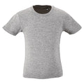 Grey Marl - Front - SOLS Childrens Kids Milo Organic T-Shirt