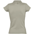 Khaki - Back - SOLS Womens-Ladies Prescott Short Sleeve Jersey Polo Shirt