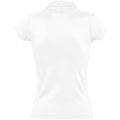 White - Back - SOLS Womens-Ladies Prescott Short Sleeve Jersey Polo Shirt