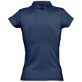 French Navy - Back - SOLS Womens-Ladies Prescott Short Sleeve Jersey Polo Shirt