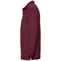 Burgundy - Side - SOLS Mens Winter II Long Sleeve Pique Cotton Polo Shirt