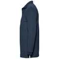 Navy - Side - SOLS Mens Winter II Long Sleeve Pique Cotton Polo Shirt