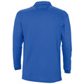 Royal Blue - Back - SOLS Mens Winter II Long Sleeve Pique Cotton Polo Shirt