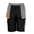 Black-Grey - Front - Result Work-Guard Mens Lite Shorts
