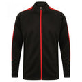 Black-Red - Front - Finden And Hales Mens Knitted Tracksuit Top