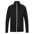 Black-White - Front - Finden And Hales Mens Knitted Tracksuit Top
