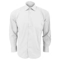 White - Front - SOLS Mens Brighton Long Sleeve Fitted Work Shirt
