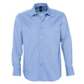 Bright Sky - Front - SOLS Mens Brighton Long Sleeve Fitted Work Shirt