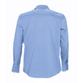 Bright Sky - Back - SOLS Mens Brighton Long Sleeve Fitted Work Shirt