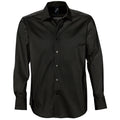 Black - Lifestyle - SOLS Mens Brighton Long Sleeve Fitted Work Shirt