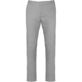 Fine Grey - Front - Kariban Mens Chino Trousers