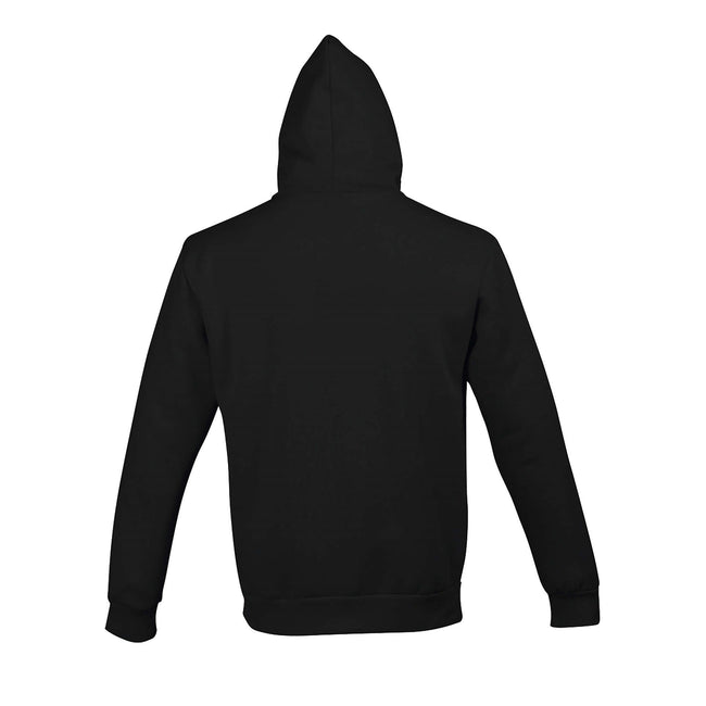 Black - Back - SOLS Silver Unisex Full Zip Hooded Sweatshirt - Hoodie