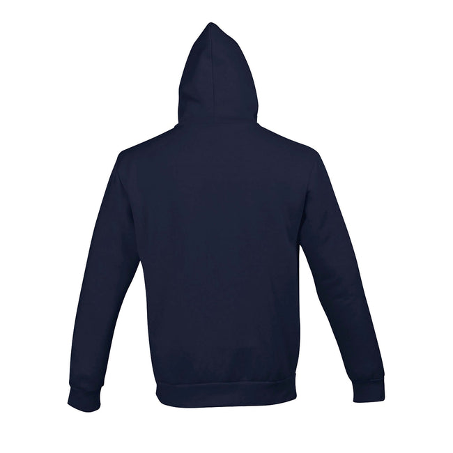 Abyss Blue - Back - SOLS Silver Unisex Full Zip Hooded Sweatshirt - Hoodie