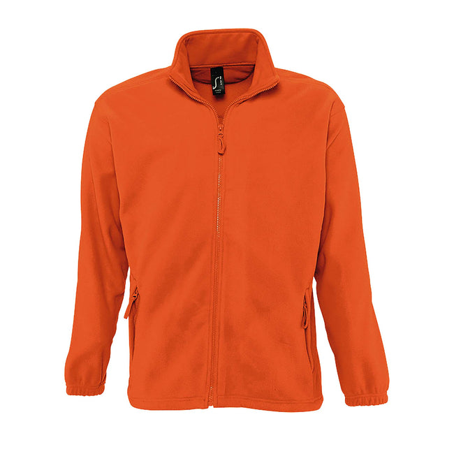 Neon Orange - Front - SOLS Mens North Full Zip Outdoor Fleece Jacket