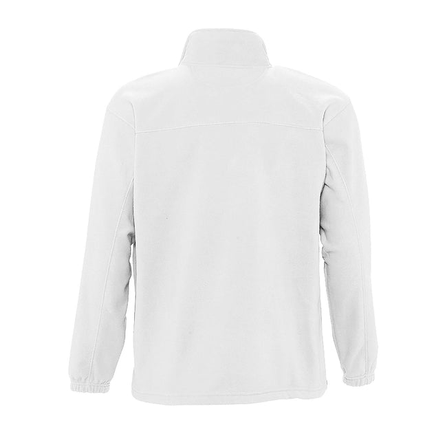 White - Back - SOLS Mens North Full Zip Outdoor Fleece Jacket
