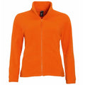 Orange - Front - SOLS Womens-Ladies North Full Zip Fleece Jacket