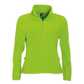 Lime - Front - SOLS Womens-Ladies North Full Zip Fleece Jacket