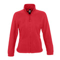 Red - Front - SOLS Womens-Ladies North Full Zip Fleece Jacket