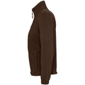 Dark Chocolate - Side - SOLS Womens-Ladies North Full Zip Fleece Jacket