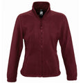 Burgundy - Front - SOLS Womens-Ladies North Full Zip Fleece Jacket