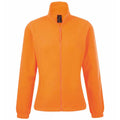 Neon Orange - Front - SOLS Womens-Ladies North Full Zip Fleece Jacket