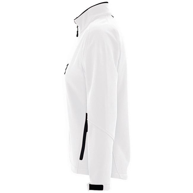 White - Pack Shot - SOLS Womens-Ladies Roxy Soft Shell Jacket (Breathable, Windproof And Water Resistant)