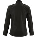 Black - Side - SOLS Womens-Ladies Roxy Soft Shell Jacket (Breathable, Windproof And Water Resistant)