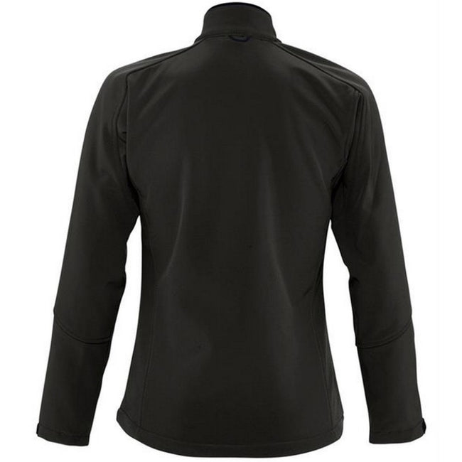 Black - Side - SOLS Womens-Ladies Roxy Soft Shell Jacket (Breathable, Windproof And Water Resistant)